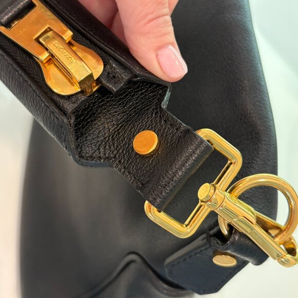 Retired  Tom Ford Jennifer Large Double Zip Shoulder Bag Black Grained Leather - Picture 9 of 16